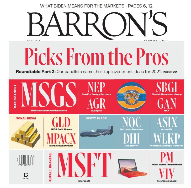 巴伦周刊杂志 Barron&#8217;s 20210125（JAN 25 2021）